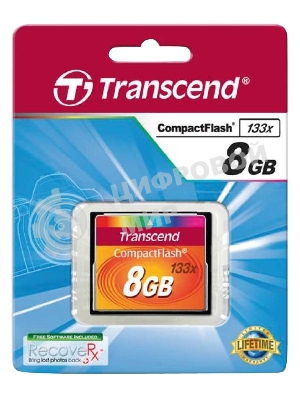 Флеш карта CF 8Gb Transcend TS8GCF133 w/o adapter