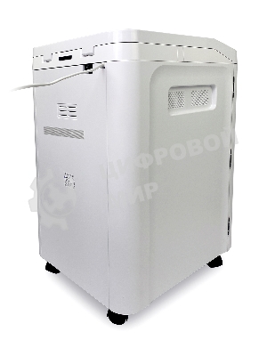 Шредер ГЕЛЕОС АП55-5, DIN P-5 (5 ур-нь секр.), фрагмент 1,9х12мм, АВТОПОДАЧА 400 лист (70г/м2), пл.карты/скрепки/скобы, 55 литров