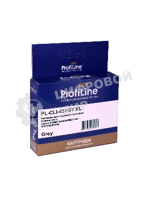 Картридж струйный совместимый ProfiLine PL-CLI-451GY XL для Canon PIXMA iP7240/MG5440/MG5540/MG6340/MG6440/MG7140/MX924 Grey водн PL
