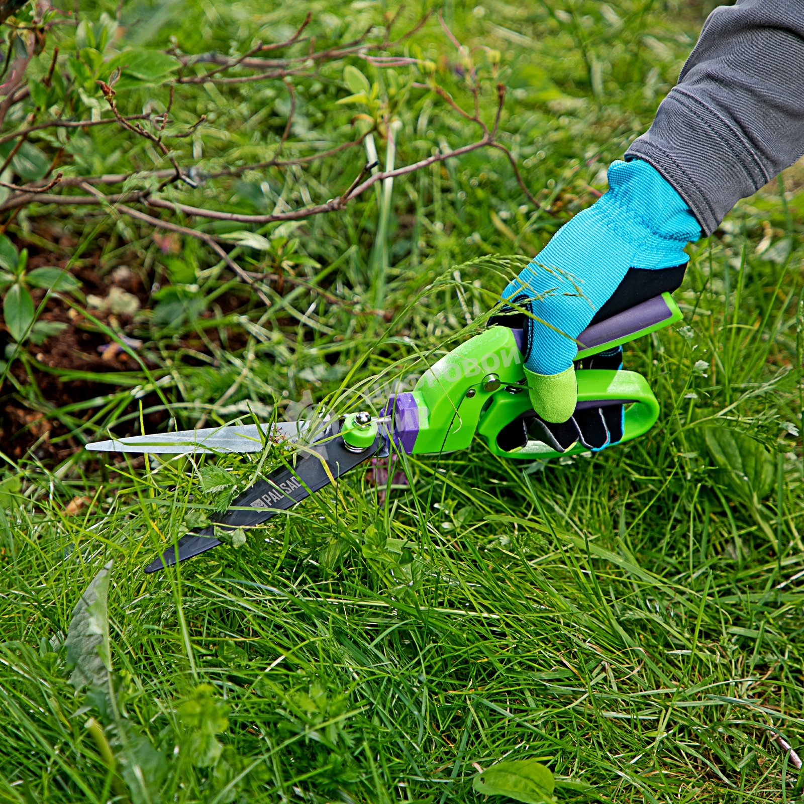 Ножницы газонные Palisad 350 мм, пластиковые обрезиненные рукоятки