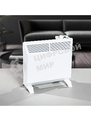Конвектор Denzel XCE-1000 белый, 1000 Вт, 15 м2, термостат
