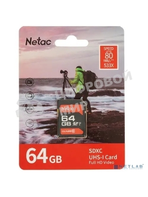 Флеш карта SDHC 64Gb Netac Class 10 UHS-I U1 P600 NT02P600STN-064G-R