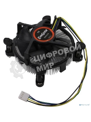 Кулер для процессора ExeGate EЕ97378-PWM черный, 92 мм, алюминий/медь, 2600 об/мин, 24 дБ, 4 pin, 95 Вт, 60 мм