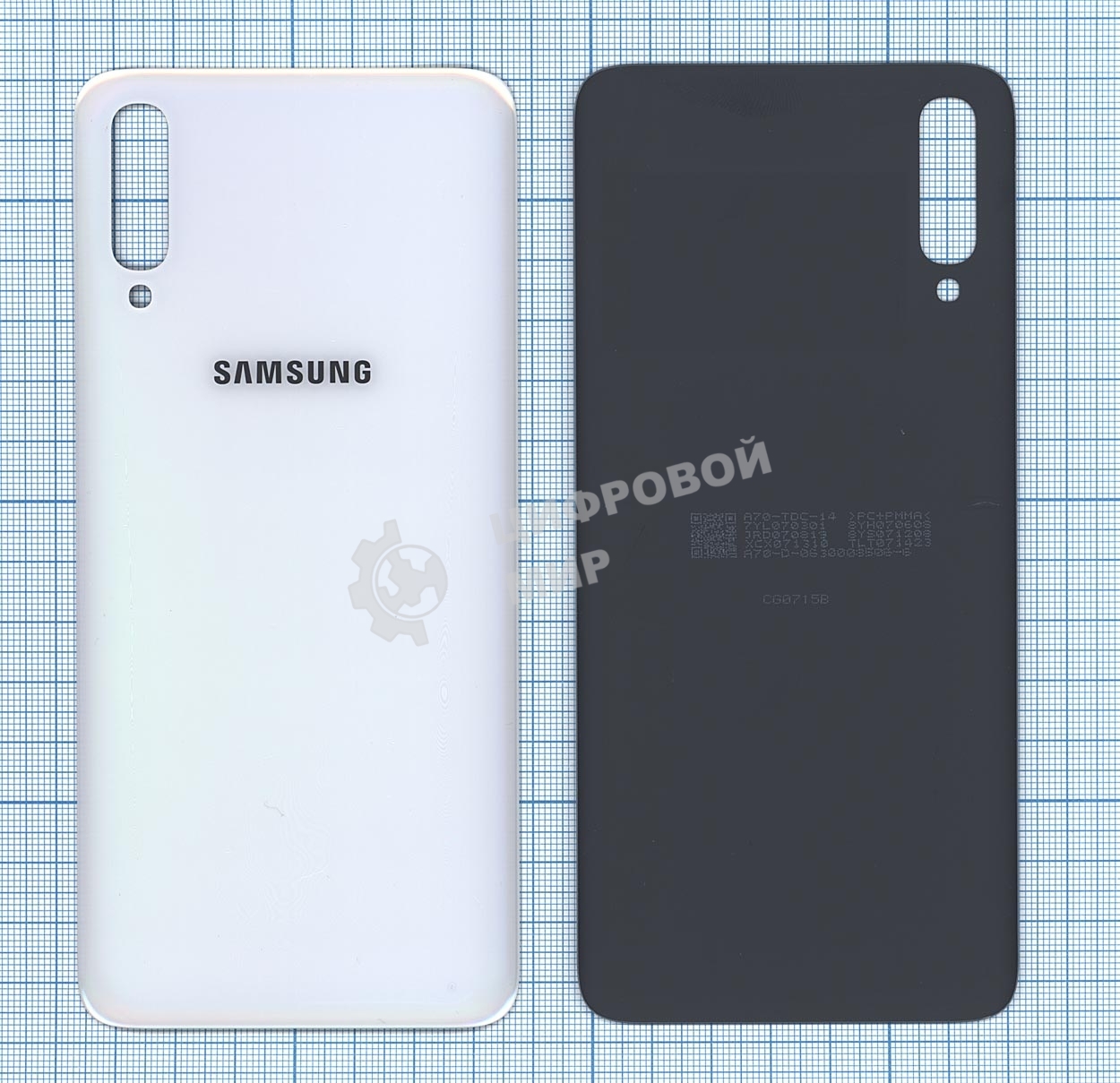 Задняя крышка для Samsung A705F Galaxy A70 (2019) белый