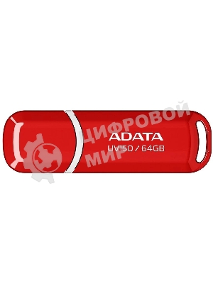 Флешка USB ADATA UV150 (AUV150-64G-RRD), 64Gb, USB 3.0, R/W 100/30, красный