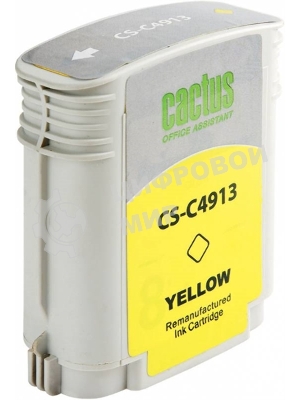Картридж струйный Cactus CS-C4913 №82 желтый (72 мл) для HP Design Jet 500/800C