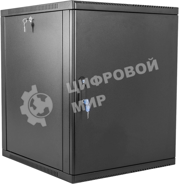 Шкаф ЦМО телекоммуникационный настенный сварной 12U (600 500) съемные стенки, дверь металл, черный