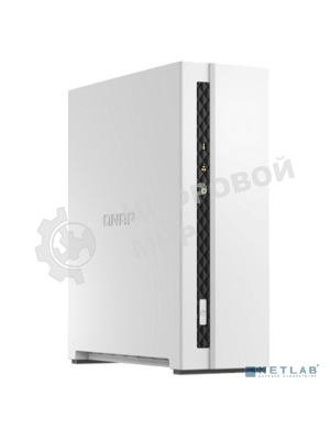 Сетевое хранилище SMB QNAP TS-133 NAS 1 HDD tray. ARM 4-core Cortex-A55 1.8GHz, ram 2 Gb (max), 1x1GbE, 1xUSB 2.0 port,1xUSB 3.2 Gen 1