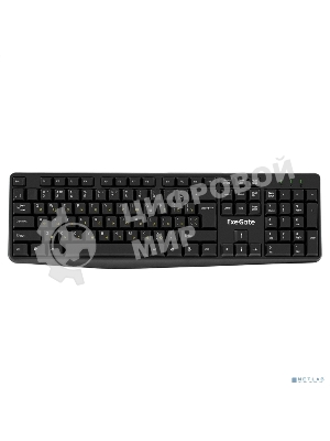 Клавиатура проводная ExeGate EX298364RUS Smart K120 (USB, полноразмерная, влагозащищенная, 104кл., Enter большой, длина кабеля 1,6м, черная, RTL)