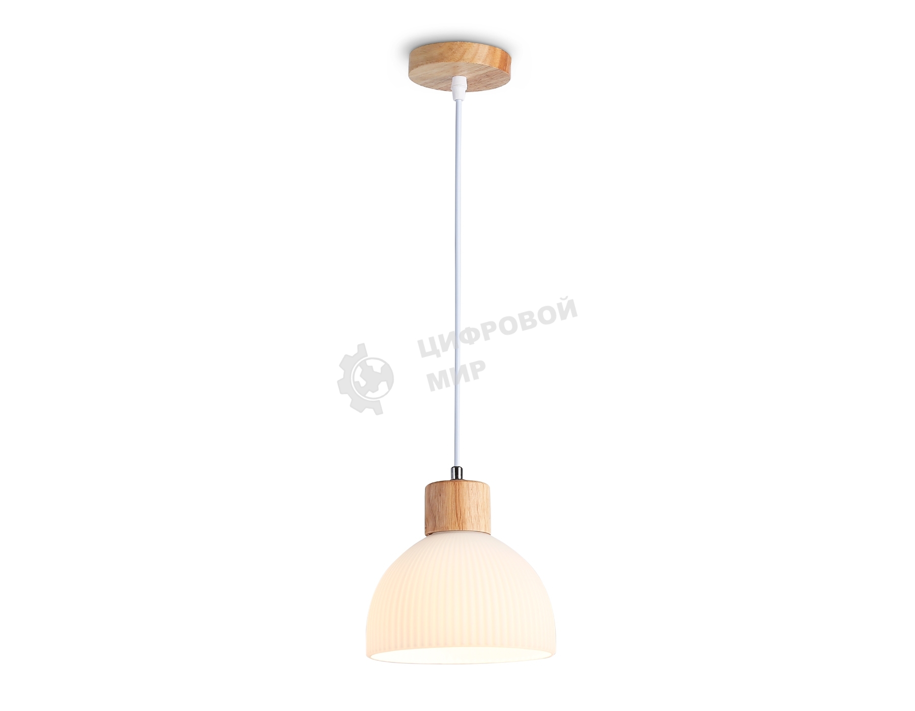 Светильник Ambrella light TR83133 LW/FR светлое дерево/белый матовый E27 max 40W D180*1040
