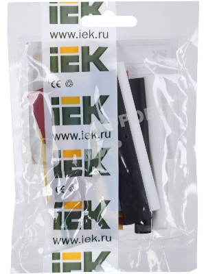 Набор трубок термоусадочных тонкостен. ТТУ 2/1; 4/2; 6/3; 8/4 (Ж; С; К; Ч; Б) 20х8см разноцвет. IEK UDRS-D2-D8-10-2