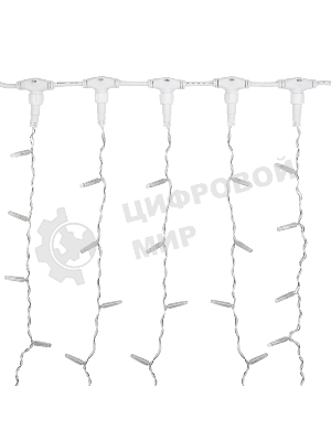 Гирлянда Neon-night Светодиодный Дождь 2х1,5 м, эффект мерцания, прозрачный провод, 230 В, диоды теплый белый