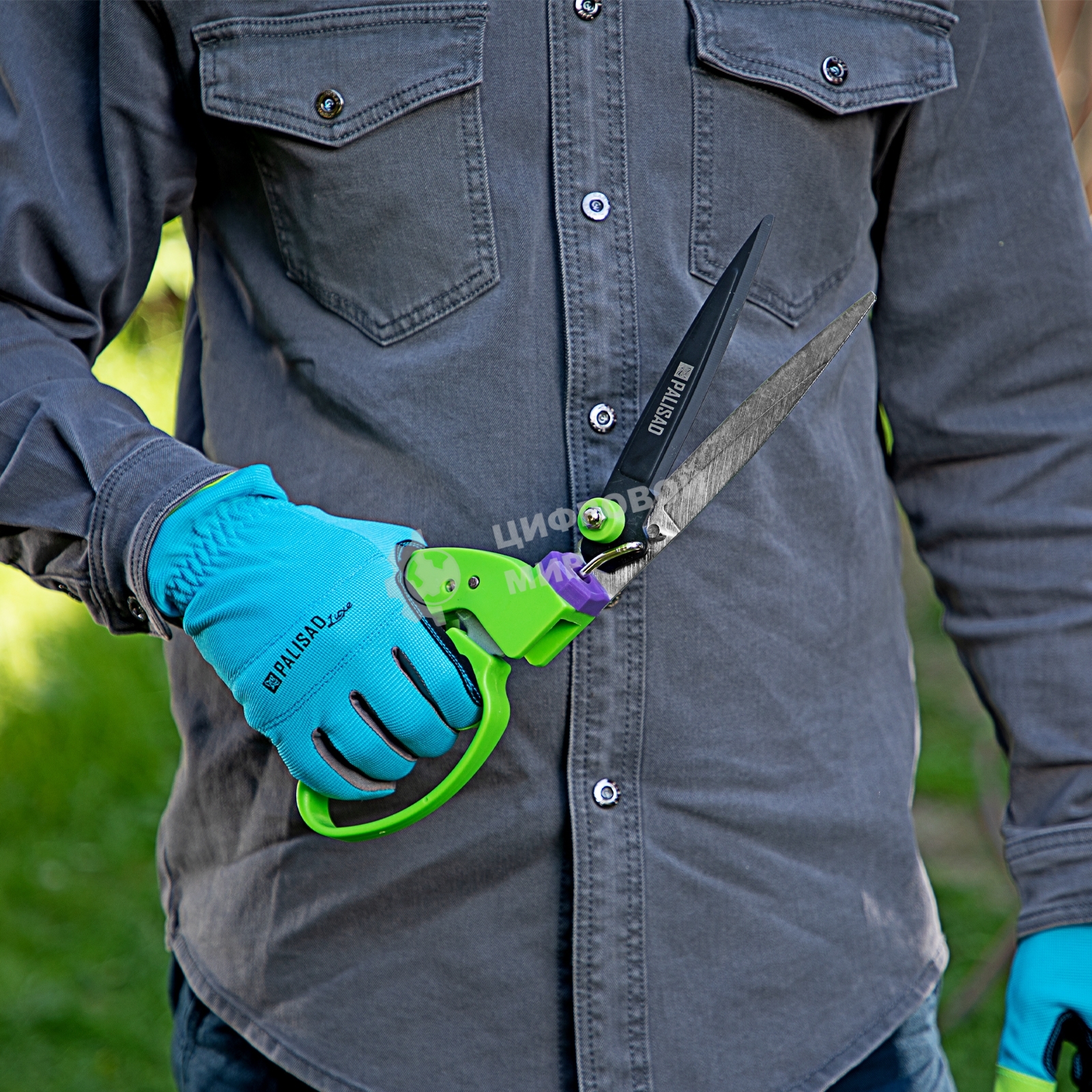 Ножницы газонные Palisad 350 мм, пластиковые обрезиненные рукоятки