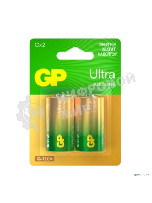 Алкалиновые батарейки GP Ultra Alkaline G-Tech 14А типоразмера C - 2 шт. на блистере