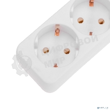 Удлинитель 5 гнезд, 3 м, 3х0,75 мм², с/з, белый PROconnect