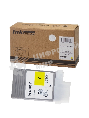 Картридж струйный Sakura 0898B001 (PFI-102Y) для Canon, желтый, 130 мл.