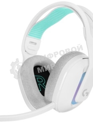 Гарнитура Logitech G522 Lightspeed белый, беспроводная + проводная, Bluetooth 5.3/USB, радиус 30 м, подсветка, съёмный микрофон