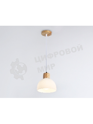 Светильник Ambrella light TR83133 LW/FR светлое дерево/белый матовый E27 max 40W D180*1040