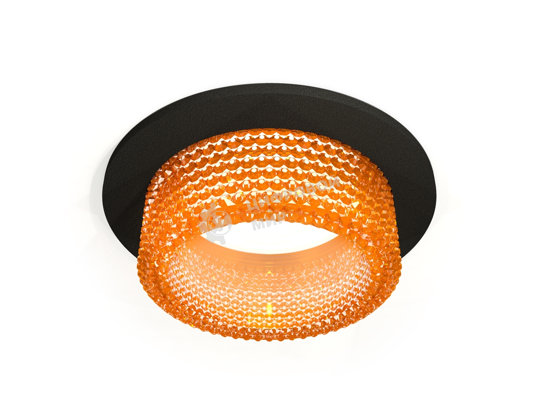 Комплект встраиваемого светильника Ambrella light XC6513044 SBK/CF черный песок/голубой MR16 GU5.3 (C6513, N6154)