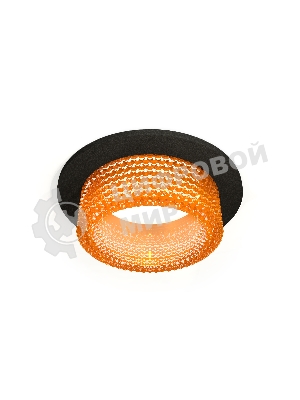 Комплект встраиваемого светильника Ambrella light XC6513044 SBK/CF черный песок/голубой MR16 GU5.3 (C6513, N6154)