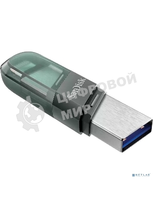 Флешка USB Sandisk 32Gb iXpand Flip SDIX90N-032G-GN6NN USB3.1 зеленый/серебристый