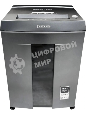 Шредер Office Kit S300 0,8x5 черный (секр.P-7) фрагменты 8лист. 33лтр. пл.карты CD