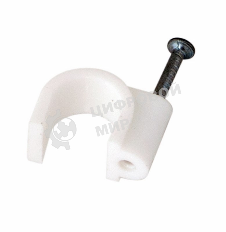 Крепеж кабеля круглый 14 мм, белый (упак. 50 шт) Rexant