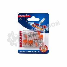 Соединительная компактная рычажковая клемма Rexant 2-проводная прозрачная (0,14-4 мм²) 10 шт.