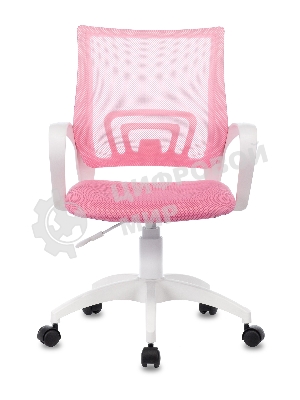 Кресло Бюрократ CH-W695NLT TW-06A TW-13A розовый, сетка/ткань, 120 кг, механизм качания