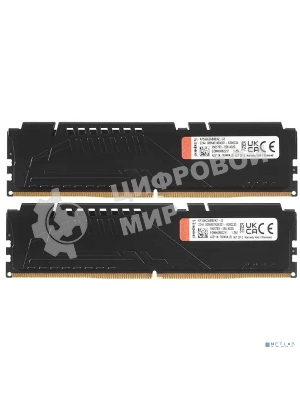 Оперативная память Kingston Fury Beast, DDR5, 32GB (2x16GB), 5600MHz, CL36, DIMM, с радиаторами, черный