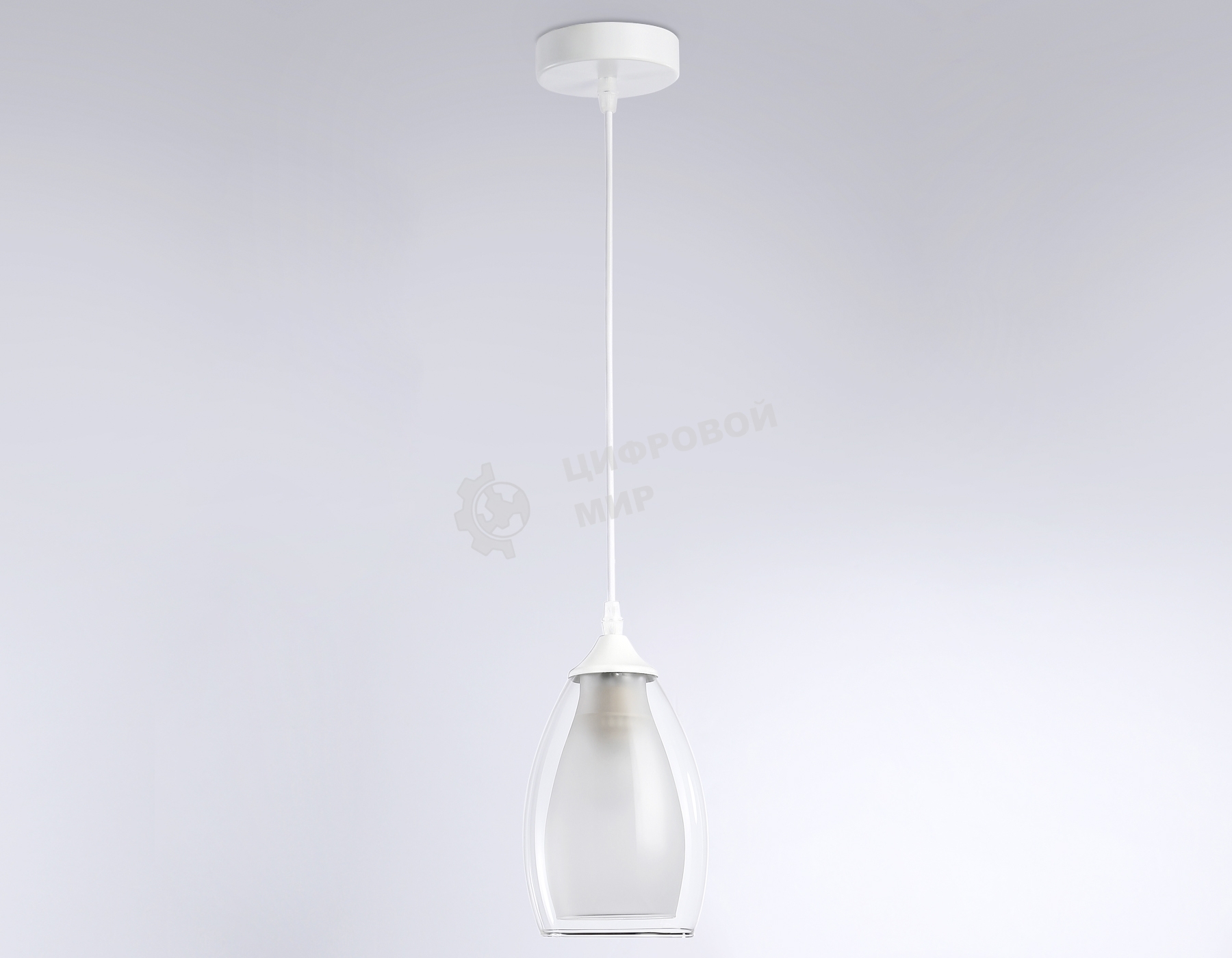 Светильник Ambrella light TR3534 WH/CL/FR белый/прозрачный/белый матовый E27 max 40W D120*800