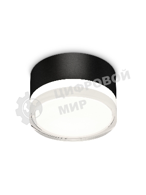 Светильник Ambrella Light XS8102023 SBK/FR/CL черный песок/белый матовый/прозрачный GX53 (C8102, N8399)