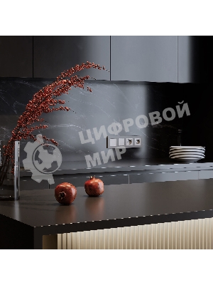 Рамка на 4 поста Slab (серебро софт) W0042965