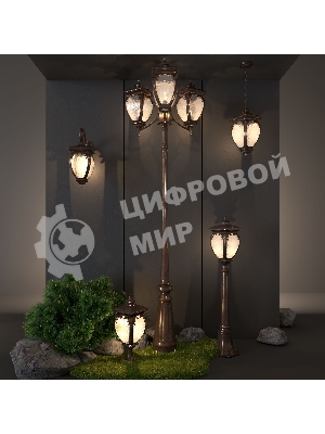 GLYF-8024F/3 / Светильник садово-парковый черное золото