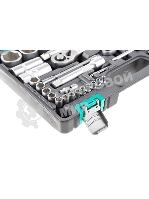 Набор инструментов Stels 14106 1/2'' 1/4'' CrV пластиковый кейс  94 предм.