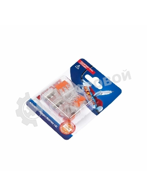 Соединительная компактная рычажковая клемма Rexant 2-проводная прозрачная (0,14-4 мм²) 10 шт.