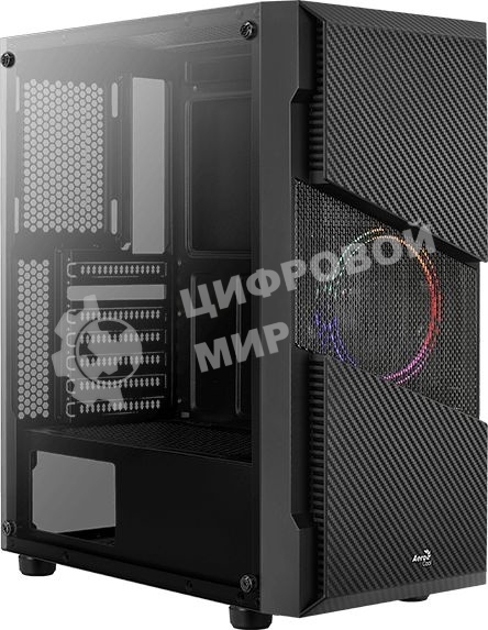 Компьютерный корпус Aerocool/Formula Menace Saturn FRGB-G-BK-v1 черный без БП ATX 4x120мм 2xUSB2.0 1xUSB3.0 audio bott PSU