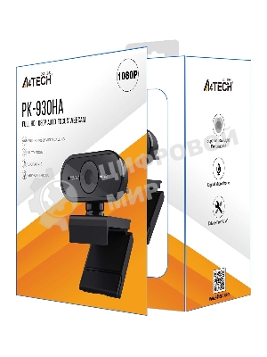 Веб-камера A4Tech PK-930HA 1920x1080, 30 кадр/с, USB Type-A, микрофон, автоматическая фокусировка, универсальное крепление