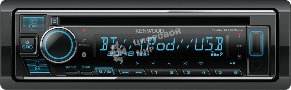 Автомагнитола CD Kenwood KDC-BT640U 1DIN 4x50Вт