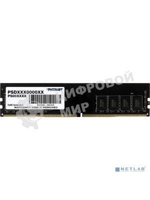 Оперативная память Patriot Signature, DDR4, 32GB (1x32 GB), 2666 MHz, CL19, DIMM