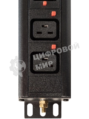 Блок распределения питания Powercom PDU-32AV24-18C3-6C9-3P верт.размещ. 18xC13 6xC19 3x32A IEC 60309 2м