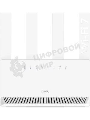 Маршрутизатор Cudy BE3600 Gigabit Dual Band Wi-Fi 7 Mesh Router, Chipset Broadcom, 802.11be/ax/ac/a/b/g/n, 2882Mbps at 5GHz + 688Mbps at 2.4GHz, 4 x 10/100/1000Mbps Ports, 4 x 5dBi fixed antennas, WiFi router/AP/Repeater/WISP Mode, PPTP/L2TP/OpenVPN/WireGuard, MLO, MU-MIMO, Guest network, WPS, DDNS, IPv6, IPTV, WOL, WPA3, TR069/TR098/TR111/TR181, Cudy APP
