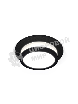 Комплект встраиваемого светильника Ambrella light XC6513060 SBK/FR черный песок/белый матовый MR16 GU5.3 (C6513, N6221)