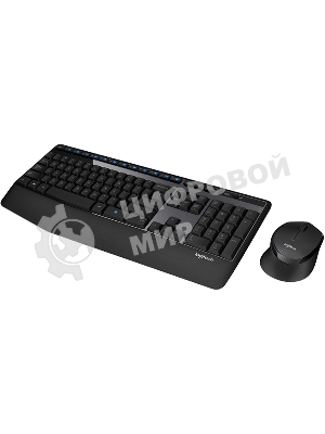 Комплект клавиатура+мышь Logitech MK345 беспроводной, USB, 1000 DPI, чёрный/серый