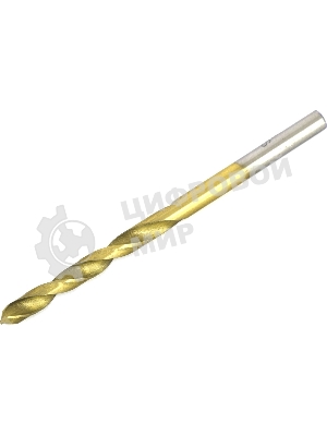 Сверло по металлу Matrix, 4,2 мм, HSS, нитридтитановое покрытие, цилиндрический хвостовик