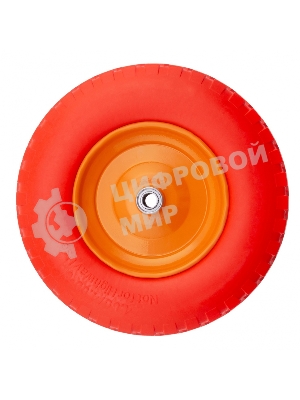 Колесо Palisad полиуретановое 4.80/4-8 длина оси 90 мм, подшипник 20 мм