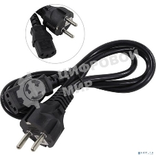 Кабель питания ExeGate Power PC-1P (Евровилка Schuko->С13) VDE-250V-3*0.75-CU, 10A, черный, 1.0м
