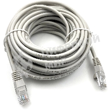 Патч-корд KingPrice KP-PC-c5e-10m-g UTP 4 пары cat.5e CCA molded 10м серый RJ-45 (m)-RJ-45 (m)