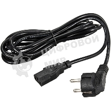 Шнур сетевой Rexant СЕЕ 7/7 (Schuko) – IEC 320 C13 3x0,75мм², длина 1,8м