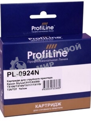 Чернила PL-T0634/T0734/T0924/T1284 для принтеров Epson Yellow C67/C79/C87/C91/CX3700/CX4100/CX4300/CX4700/CX3900/CX3905/CX4900/TX106/TX109/TX117/TX119/T26/T27 S22/SX125/SX130/SX420W/SX425W/Office BX305F/BX305FW пигментные 250 мл ProfiLine